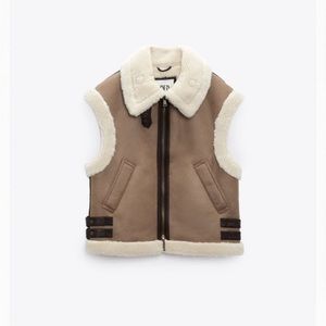 Zara combination fleece vest